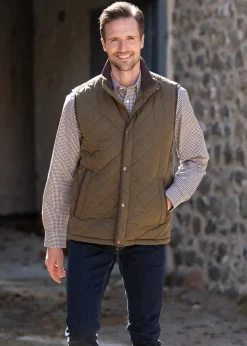 Barrowden Quilt Gilet - Olive