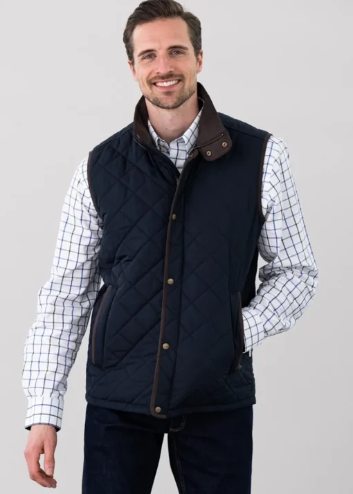 Barrowden Quilt Gilet - Midnight