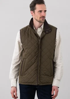 Barrowden Quilt Gilet - Olive