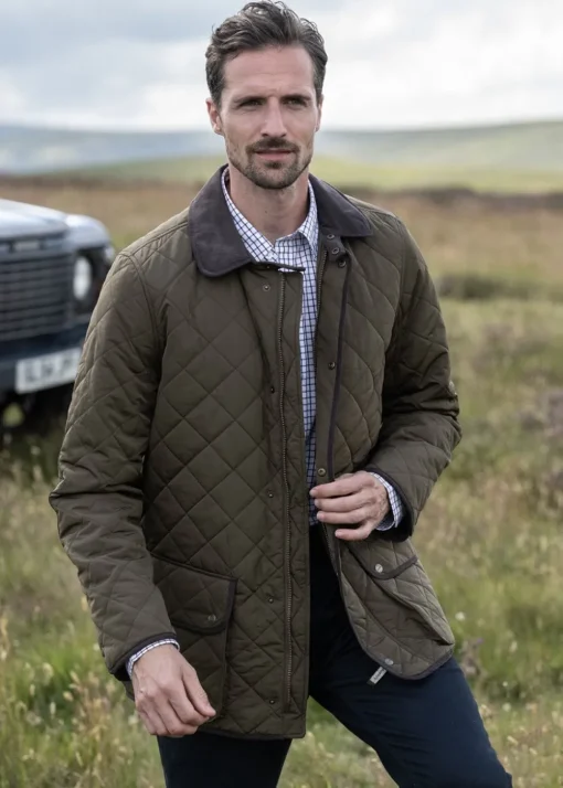 Barrowden Quilt Jacket - Dark Olive