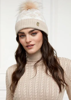 Beatrice Bobble Hat - Camel Cream