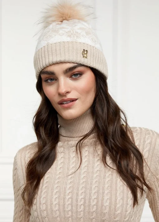 Beatrice Bobble Hat - Camel Cream