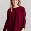 Beatrice Crew Cape - Claret