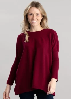Beatrice Crew Cape - Claret