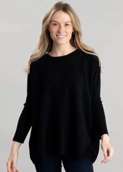 Beatrice Crew Cape - Black