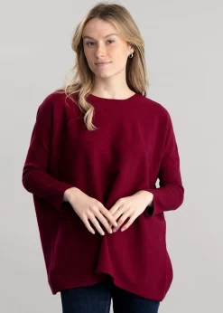 Beatrice Crew Cape - Claret