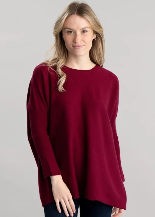Beatrice Crew Cape - Claret