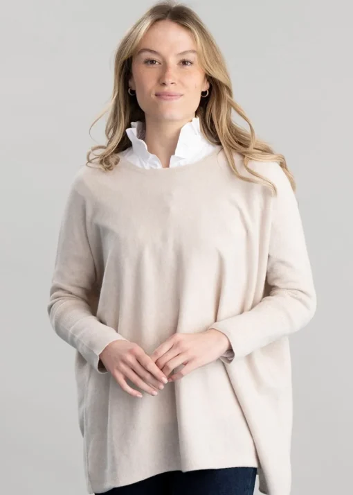Beatrice Crew Cape - Swansdown