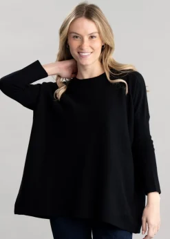 Beatrice Crew Cape - Black