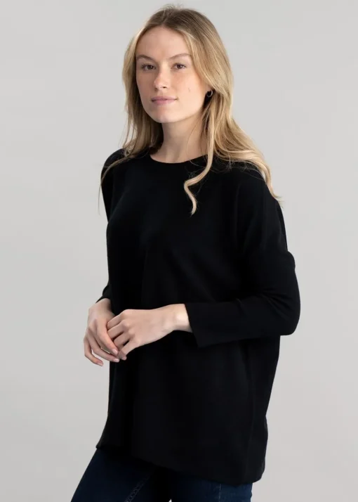 Beatrice Crew Cape - Black