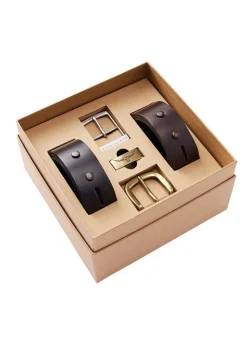 1 1/2" Belt Gift Set - Mid Brown