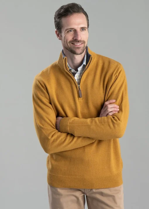 Blair 1/4 Zip Jumper - Mustard