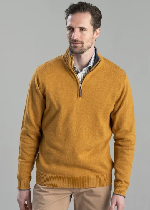 Blair 1/4 Zip Jumper - Mustard
