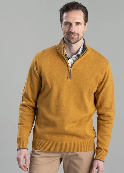 Blair 1/4 Zip Jumper - Mustard