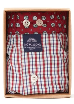 Boxer Shorts - Checkered Bordeaux