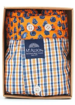 Boxer Shorts - Orange Check