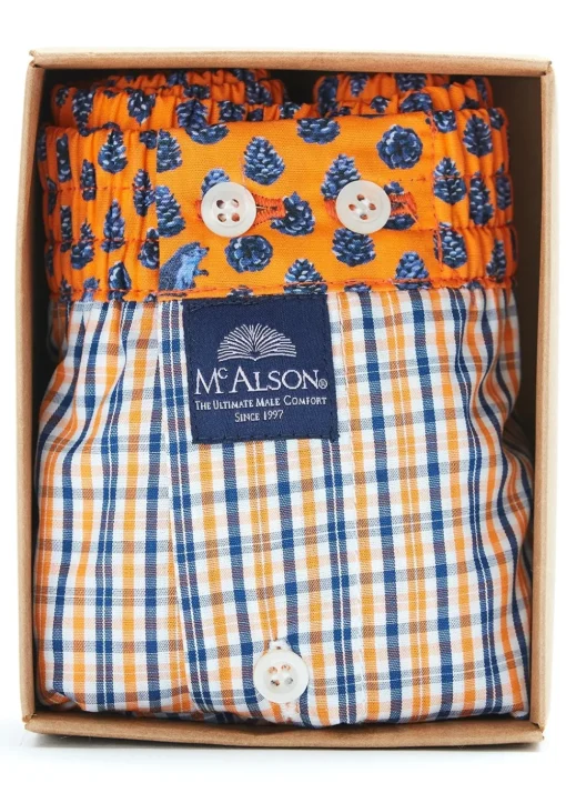 Boxer Shorts - Orange Check