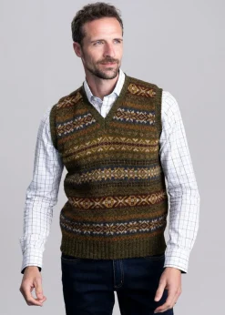 Braewick Slipover - Loden Fairisle