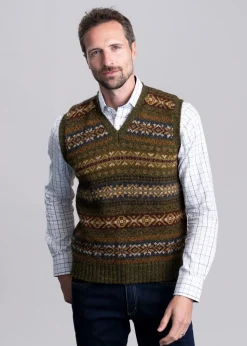 Braewick Slipover - Loden Fairisle