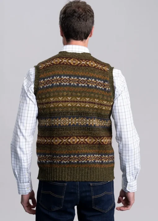 Braewick Slipover - Loden Fairisle