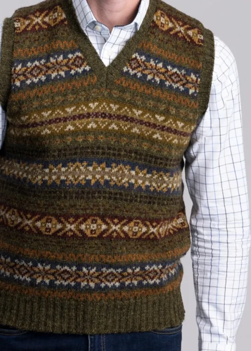 Braewick Slipover - Loden Fairisle