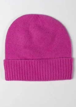 Briar Cashmere Beanie - Neon Rose