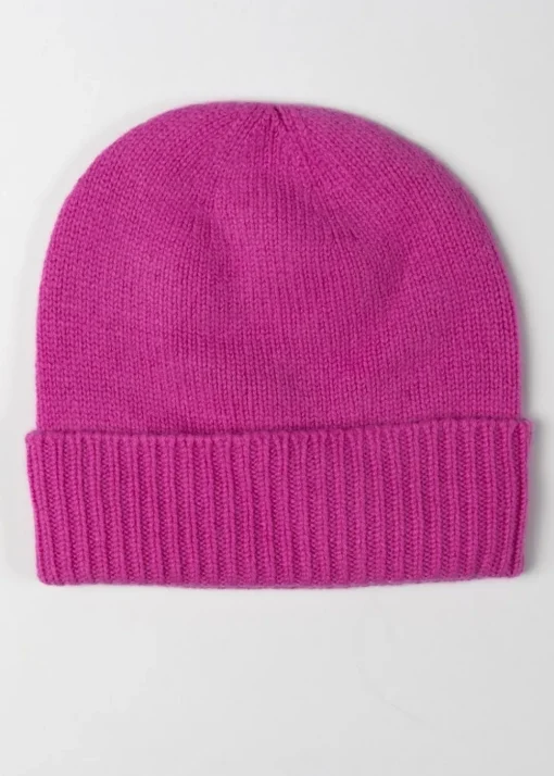 Briar Cashmere Beanie - Neon Rose