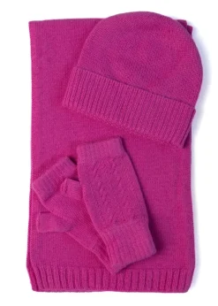Briar Cashmere Beanie - Neon Rose