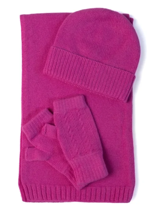 Briar Cashmere Beanie - Neon Rose