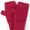 Briar Cashmere Fingerless Mittens - Valentine