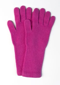 Briar Cashmere Long Gloves - Neon Rose