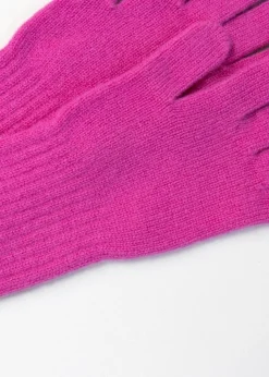 Briar Cashmere Long Gloves - Neon Rose