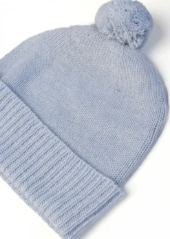 Briar Cashmere Pom Pom Beanie - Coast
