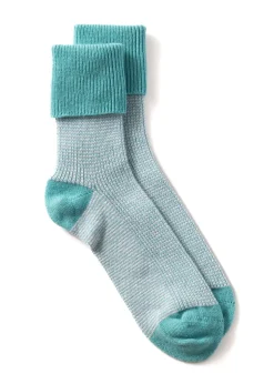 Briar Stripey Cashmere Socks AW23 - Esmerelda and Peony