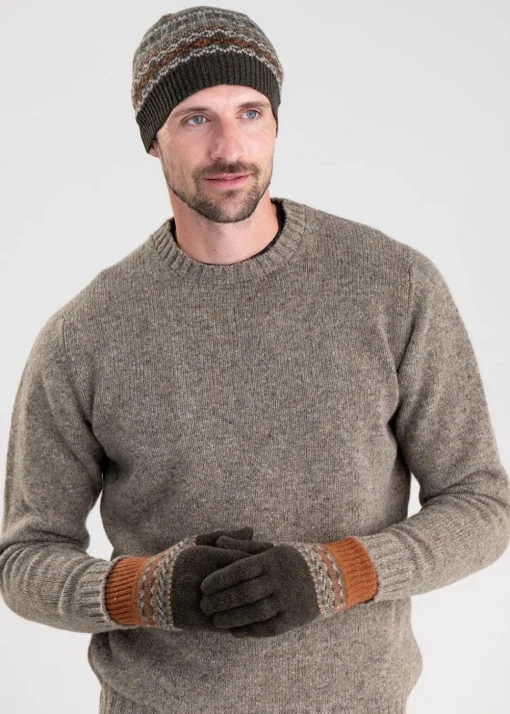 Brodie Lambswool Gloves - Moss