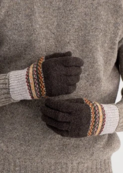 Brodie Lambswool Gloves - Coffee