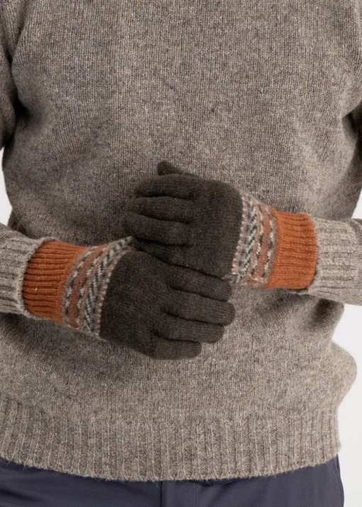 Brodie Lambswool Gloves - Moss