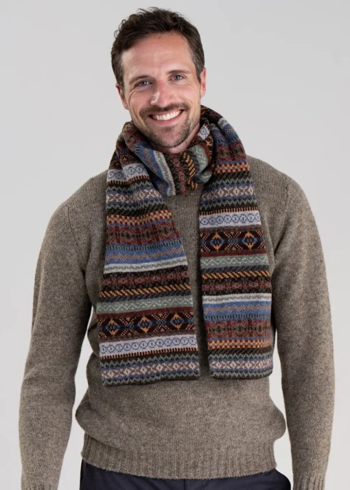 Brodie Lambswool Scarf - Coffee