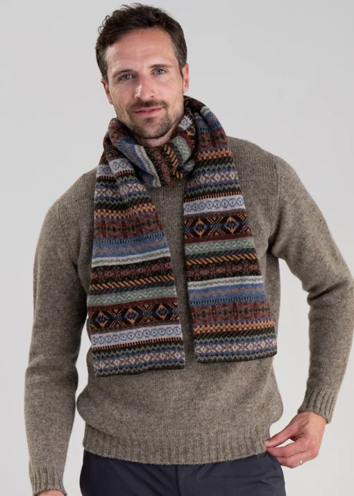 Brodie Lambswool Scarf - Coffee