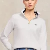 Burford Quarter Zip Neck Sweatshirt - White