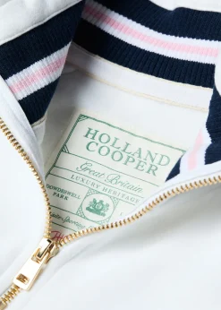 Burford Quarter Zip Neck Sweatshirt - White