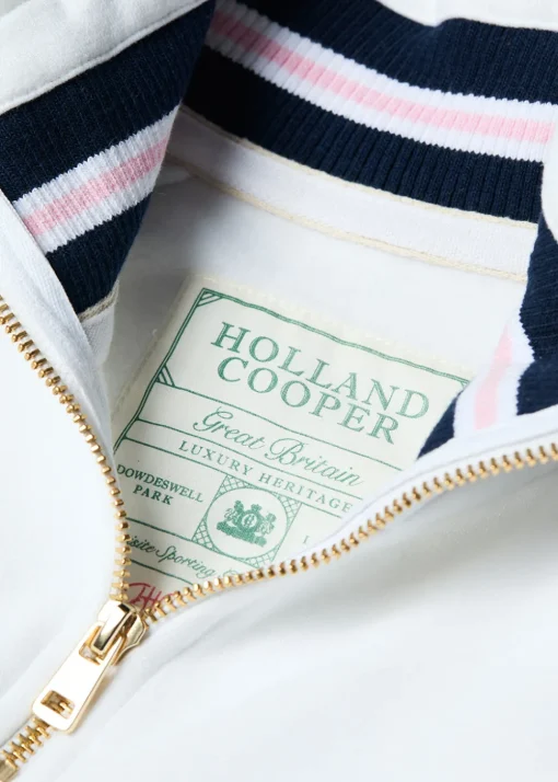 Burford Quarter Zip Neck Sweatshirt - White