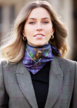 Caledonia Medium Silk Scarf - Soft Amethyst