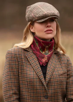 Caledonia Medium Silk Scarf - Holly Berry