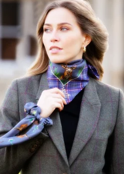 Caledonia Medium Silk Scarf - Soft Amethyst