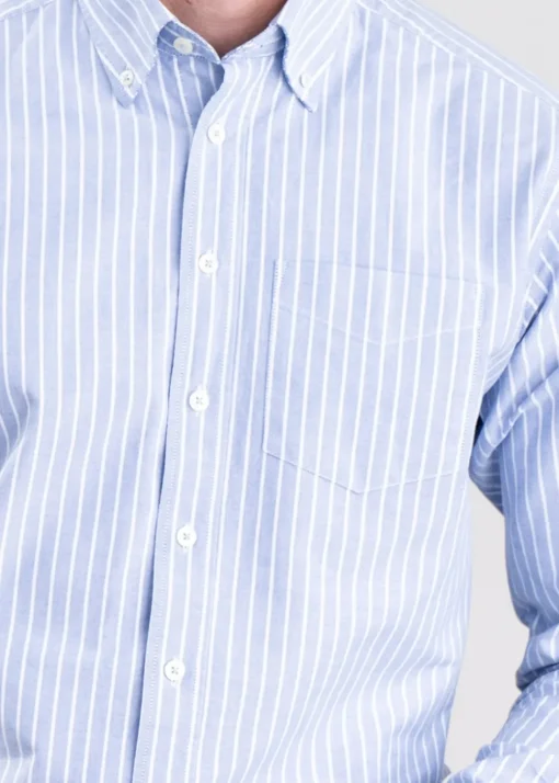 Carham Shirt - Wide Blue Stripe