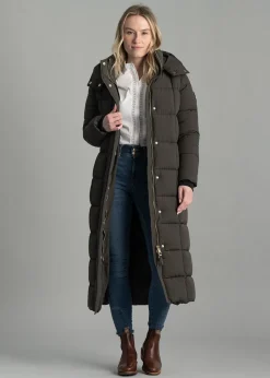 Carrington Longline Coat - Dark Olive