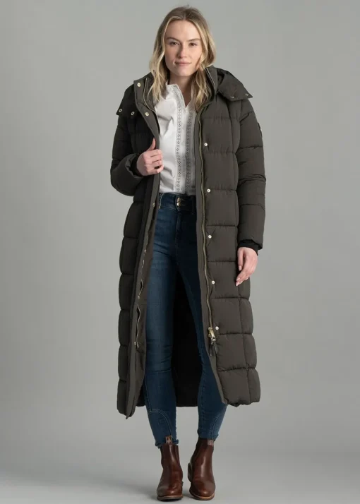 Carrington Longline Coat - Dark Olive