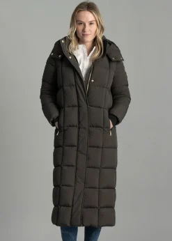 Carrington Longline Coat - Dark Olive