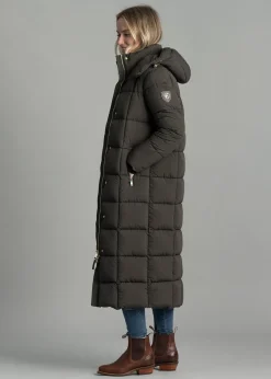 Carrington Longline Coat - Dark Olive